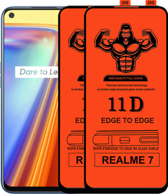 HQ Protection Edge To Edge Tempered Glass for REALME 7(Pack of 2)