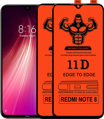 HQ Protection Edge To Edge Tempered Glass for REDMI NOTE 8(Pack of 2)
