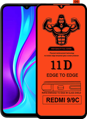Laxdom Edge To Edge Tempered Glass for REDMI 9C(Pack of 1)
