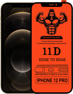 Laxdom Edge To Edge Tempered Glass for APPLE IPHONE 12 PRO(Pack of 1)
