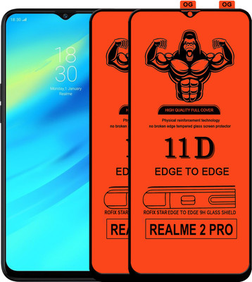 HQ Protection Edge To Edge Tempered Glass for Realme 2 Pro(Pack of 2)