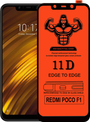 Laxdom Edge To Edge Tempered Glass for POCO F1(Pack of 1)