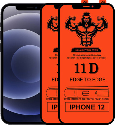 Laxdom Edge To Edge Tempered Glass for APPLE IPHONE 12(Pack of 2)