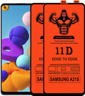 Laxdom Edge To Edge Tempered Glass for SAMSUNG GALAXY A21S(Pack of 2)