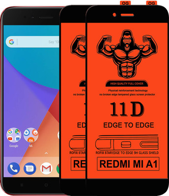 HQ Protection Edge To Edge Tempered Glass for Mi A1(Pack of 2)