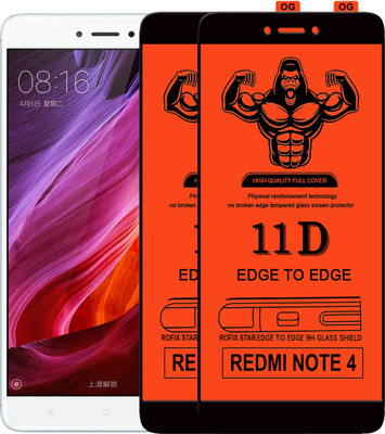 HQ Protection Edge To Edge Tempered Glass for Mi Redmi Note 4(Pack of 2)