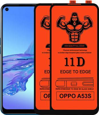 HQ Protection Edge To Edge Tempered Glass for OPPO A53S(Pack of 2)