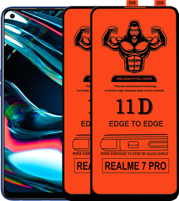 Laxdom Edge To Edge Tempered Glass for REALME 7 PRO(Pack of 2)