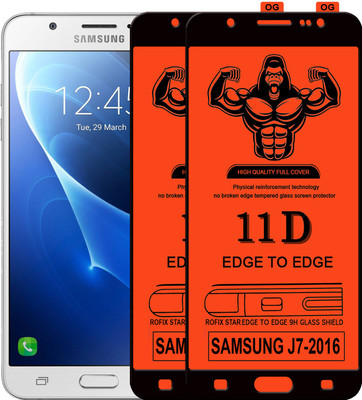 Laxdom Edge To Edge Tempered Glass for Samsung Galaxy J7 - 6 (New 2016 Edition)(Pack of 2)