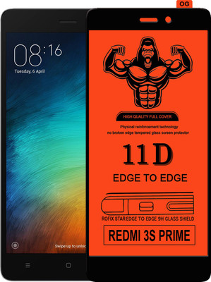 Laxdom Edge To Edge Tempered Glass for Mi Redmi 3S Prime(Pack of 1)