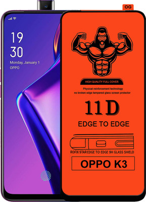 HQ Protection Edge To Edge Tempered Glass for OPPO K3(Pack of 1)