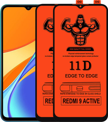 Laxdom Edge To Edge Tempered Glass for REDMI 9 ACTIVE(Pack of 2)