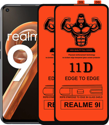 HQ Protection Edge To Edge Tempered Glass for REALME 9I(Pack of 2)