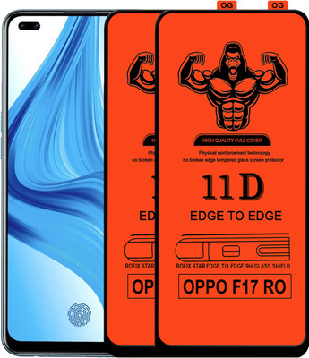 Laxdom Edge To Edge Tempered Glass for OPPO F17 PRO(Pack of 2)