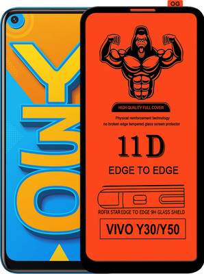 Laxdom Edge To Edge Tempered Glass for VIVO Y30(Pack of 1)