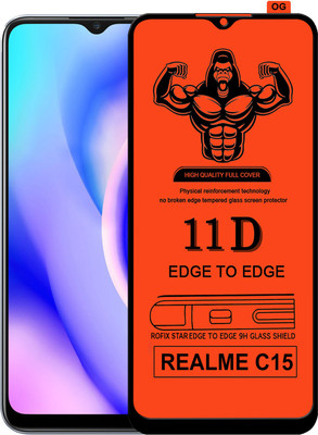 HQ Protection Edge To Edge Tempered Glass for REALME C15(Pack of 1)