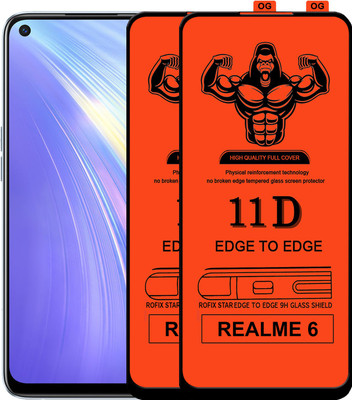 HQ Protection Edge To Edge Tempered Glass for REALME 6(Pack of 2)