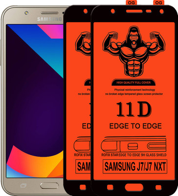 Laxdom Edge To Edge Tempered Glass for SAMSUNG GALAXY J7(Pack of 2)