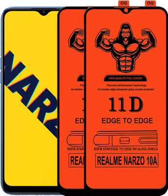 HQ Protection Edge To Edge Tempered Glass for REALME NARZO 10A(Pack of 2)