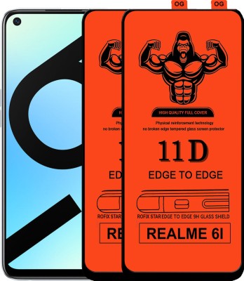 Laxdom Edge To Edge Tempered Glass for REALME 6I(Pack of 2)