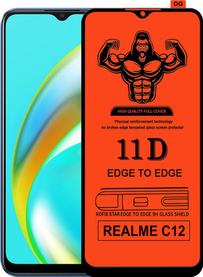 HQ Protection Edge To Edge Tempered Glass for REALME C12(Pack of 1)
