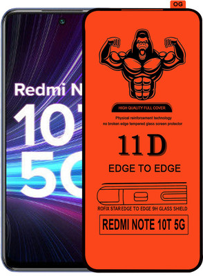 HQ Protection Edge To Edge Tempered Glass for REDMI NOTE 10T 5G(Pack of 1)