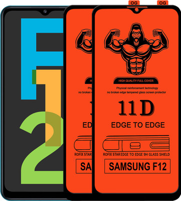Laxdom Edge To Edge Tempered Glass for SAMSUNG GALAXY F12(Pack of 2)
