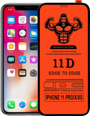 Laxdom Edge To Edge Tempered Glass for APPLE IPHONE 11 PRO(Pack of 1)