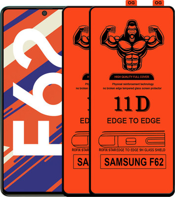 Laxdom Edge To Edge Tempered Glass for SAMSUNG GALAXY F62(Pack of 2)