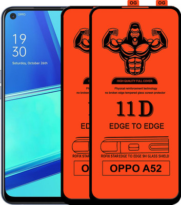 HQ Protection Edge To Edge Tempered Glass for OPPO A52(Pack of 2)