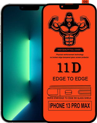 Laxdom Edge To Edge Tempered Glass for APPLE IPHONE 13 PRO MAX(Pack of 1)