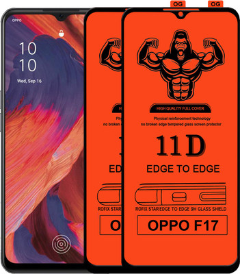 HQ Protection Edge To Edge Tempered Glass for OPPO F17(Pack of 2)