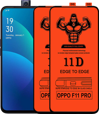 HQ Protection Edge To Edge Tempered Glass for OPPO F11 PRO(Pack of 2)
