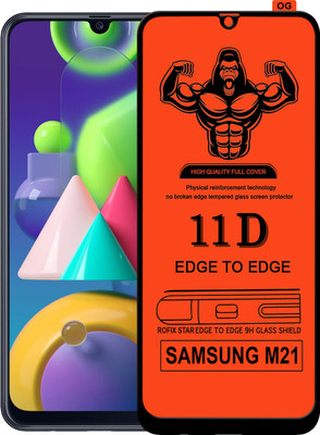Laxdom Edge To Edge Tempered Glass for SAMSUNG GALAXY M21(Pack of 1)