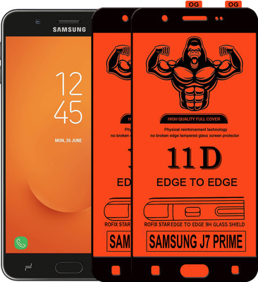 Laxdom Edge To Edge Tempered Glass for Samsung Galaxy J7 Prime(Pack of 2)