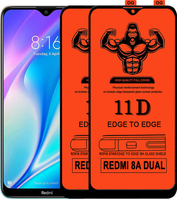 HQ Protection Edge To Edge Tempered Glass for REDMI 8A DUAL(Pack of 2)