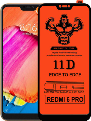 Laxdom Edge To Edge Tempered Glass for Mi Redmi 6 pro(Pack of 1)
