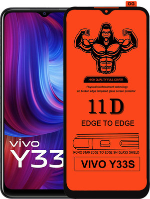 Laxdom Edge To Edge Tempered Glass for VIVO Y33S(Pack of 1)