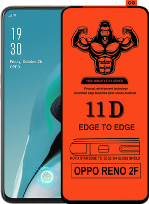 Laxdom Edge To Edge Tempered Glass for Oppo Reno2 F(Pack of 1)