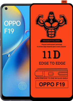 Laxdom Edge To Edge Tempered Glass for OPPO F19(Pack of 1)
