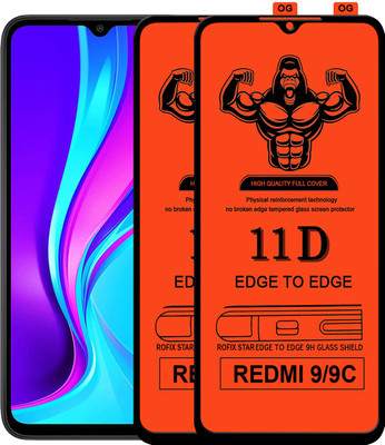 HQ Protection Edge To Edge Tempered Glass for REDMI 9C(Pack of 2)