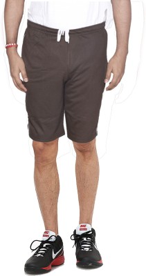 IndiWeaves Striped Men Brown Bermuda Shorts