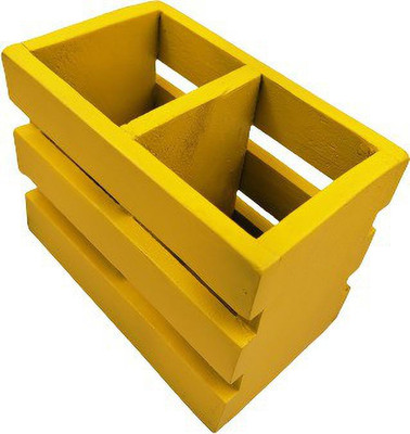 UNICAn Empty Cutlery Box Case(Yellow  Holds 30 Pieces)