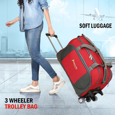 PERFECT STAR (Expandable) 65 L Strolley Duffel Bag - DUFFLE LUGGAGE TRAVEL BAG Large Capacity Duffel With Wheels (Strolley)