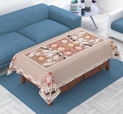 WONDERLAND Abstract 4 Seater Table Cover(rust, Cotton)