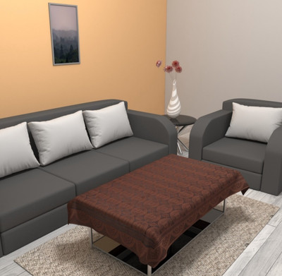 WONDERLAND Abstract 4 Seater Table Cover(COFEE, Cotton)