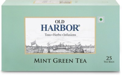 Old Harbor Tea Mint Green Tea 25 Tea Bags Mint Green Tea Bags Box(25 x 2 g)