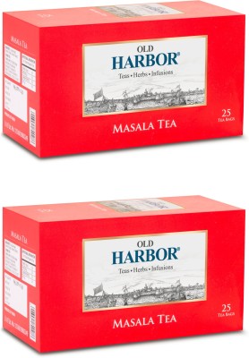 Old Harbor Tea Masala Tea Bags 25 Pcs Spices Black Spices Black Tea Bags Box(50 x 2 g)