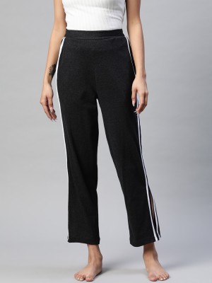 PLUSS Solid Women Grey Track Pants