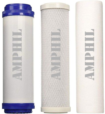 AMPHIL CTO GAC Spun filter set RO Service Kit For Water Filter Solid Filter Cartridge(0.05, Pack of 3)